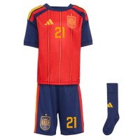 Spanien Mikel Oyarzabal #21 Replika babykläder Hemmaställ Barn VM 2026 Kortärmad (+ korta byxor)